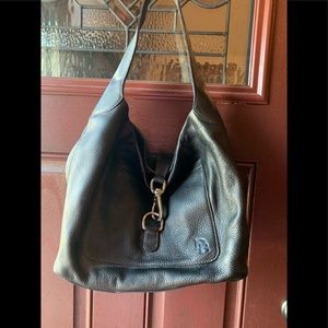 Black leather purse